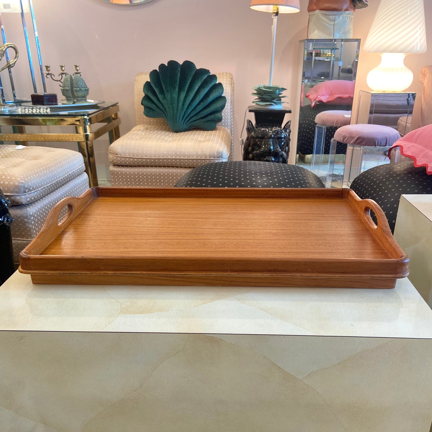 Vintage 1970’s Teak Wood Folding Tray