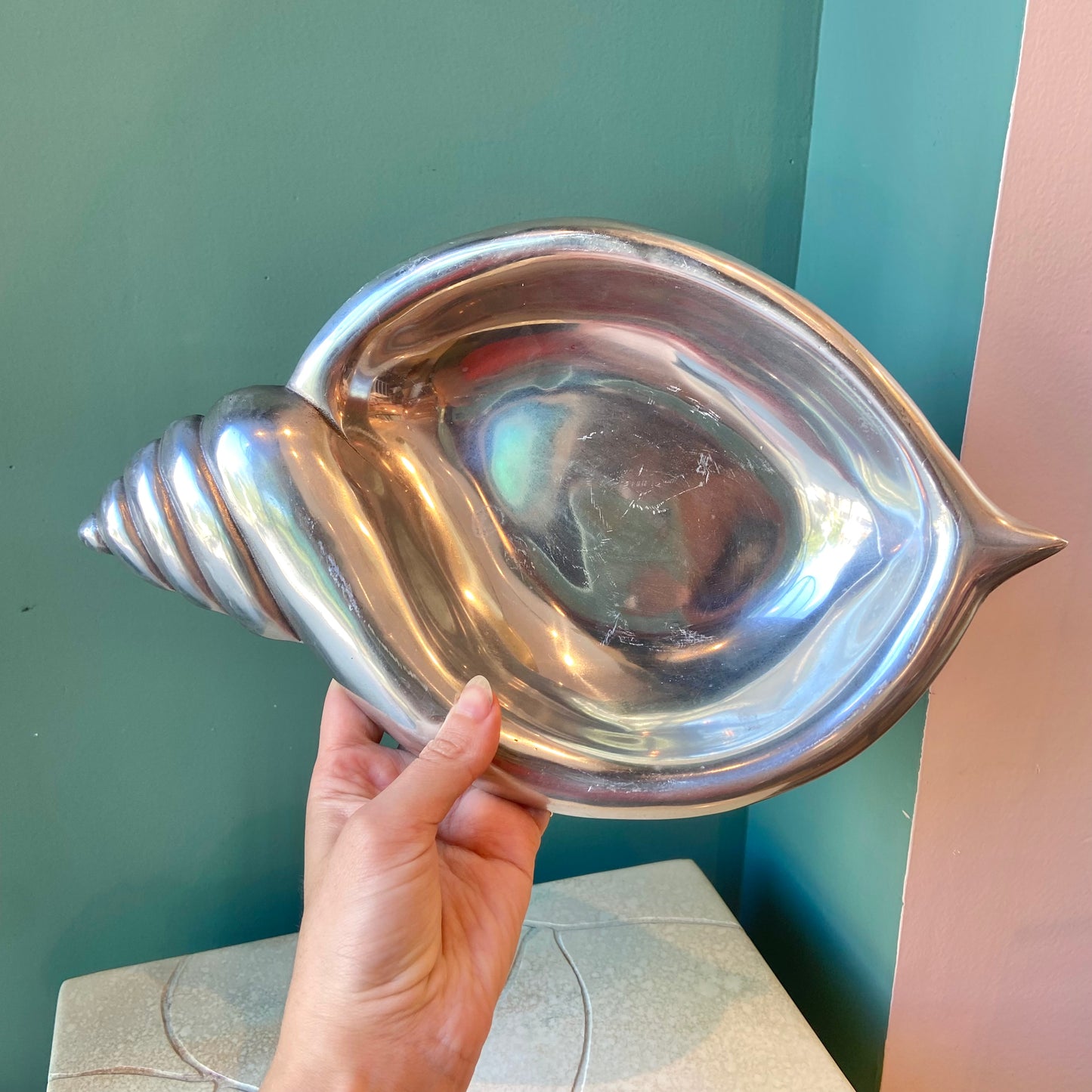 Vintage Aluminum Shell Catchall