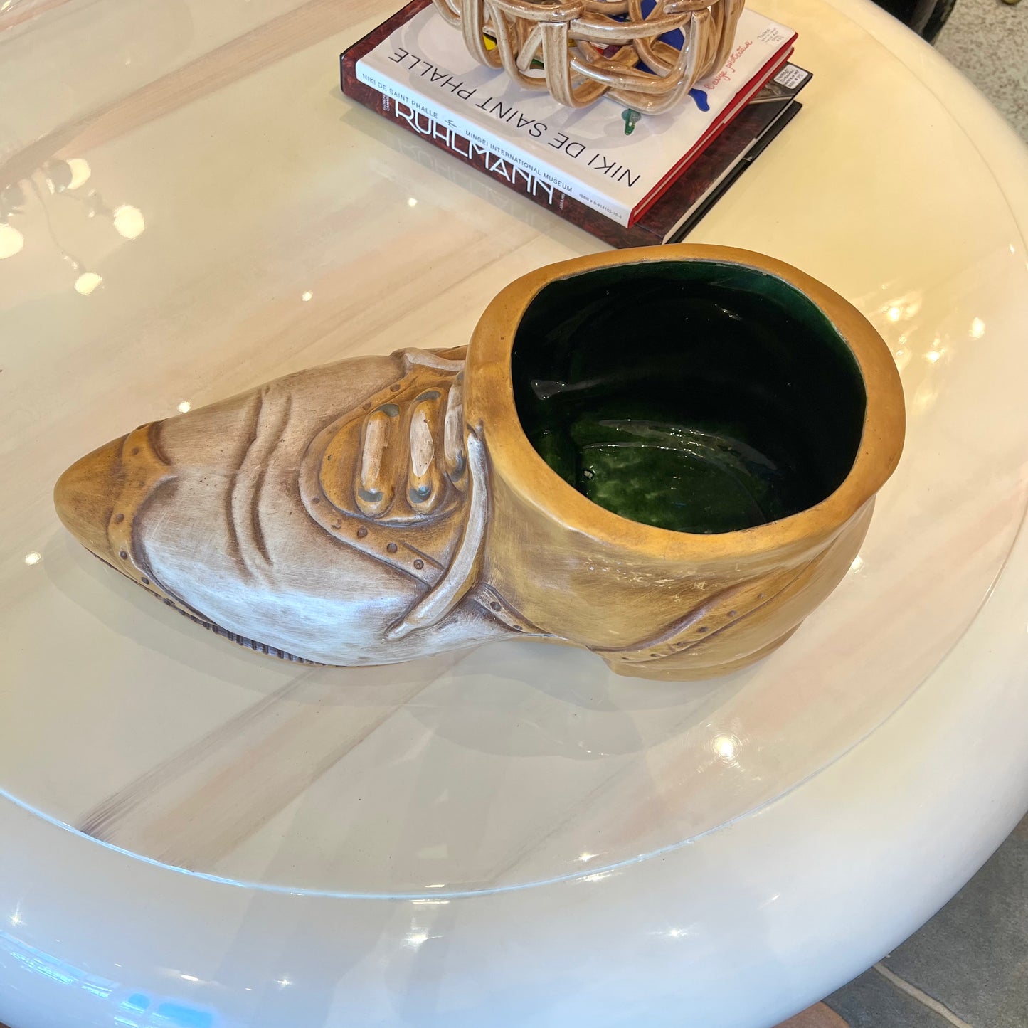 Vintage Extra Large Ceramic Shoe Planter
