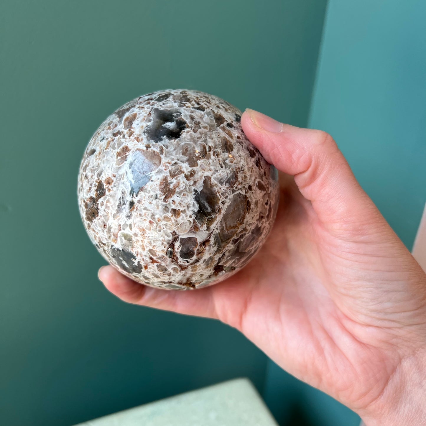 Set of 5 Vintage Natural Stone/Marble Decorative Balls