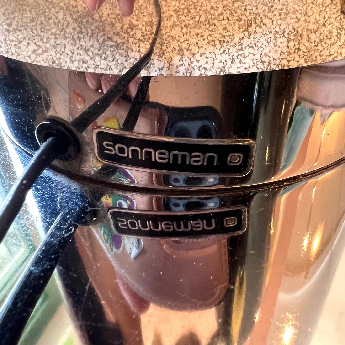 Vintage Chrome Floor Lamp with Large Glass Globe by Robert Sonneman