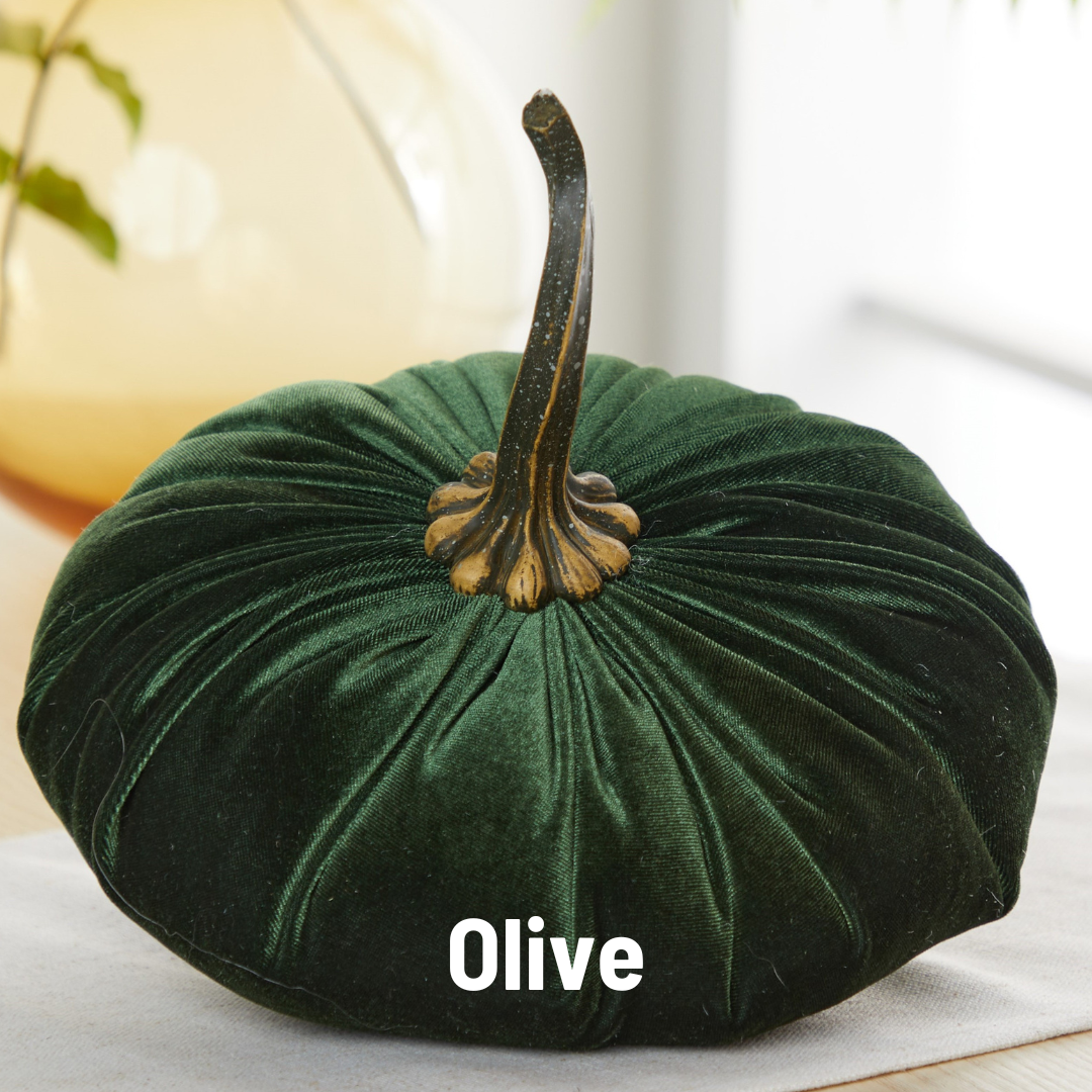 Large Handmade Velvet Pumpkins