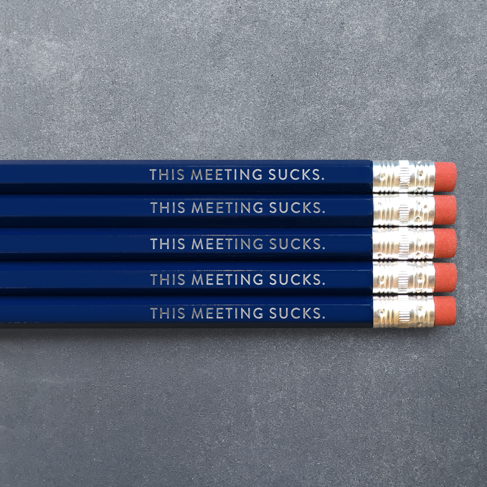 This Meeting Sucks - Pencil Pack of 5: No. 2 Pencils