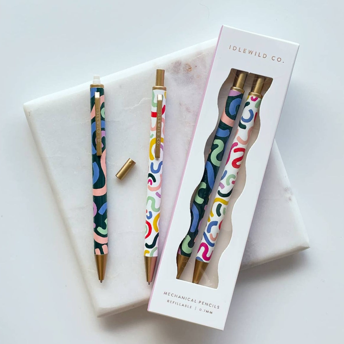 Rainbow Squiggle Mechanical Pencils