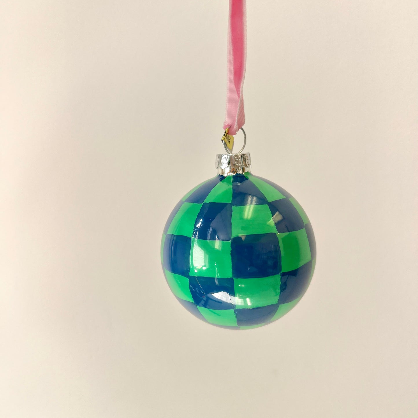 Medium Checkered Bauble Ornament