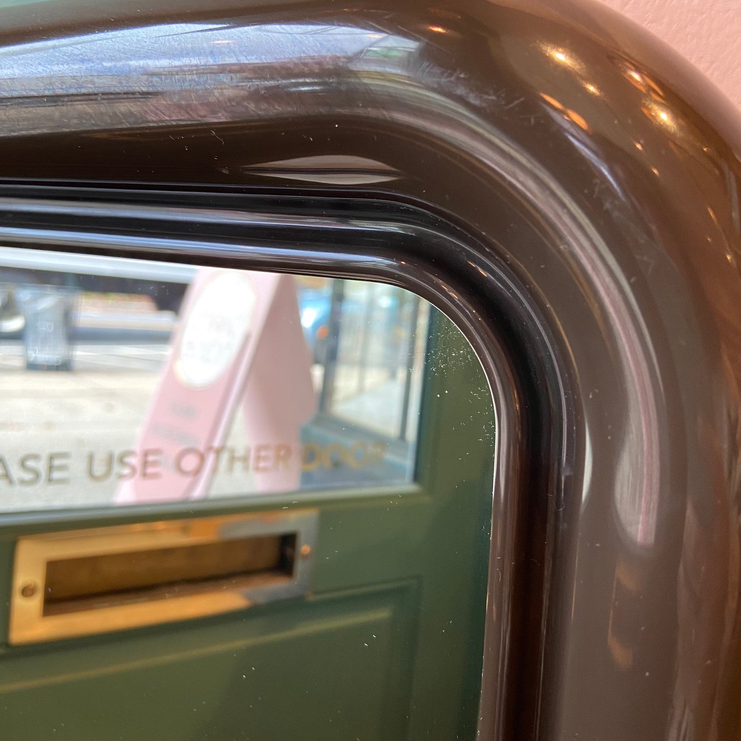 Vintage Delfo Mirror in Brown Plastic by Sergio Mazza for Artemide, 1960s