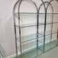 Vintage DIA Style Chrome and Glass Arched Etagere/item