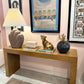 Vintage Karl Springer Style Faux Snake Embossed Console Table