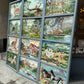 Vintage 1950's Original Paint by Numbers Screen/Room Divider