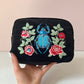 Velvet Embroidered Makeup Bag - Beetle