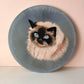 Vintage Original Circular Ragdoll Cat Portrait