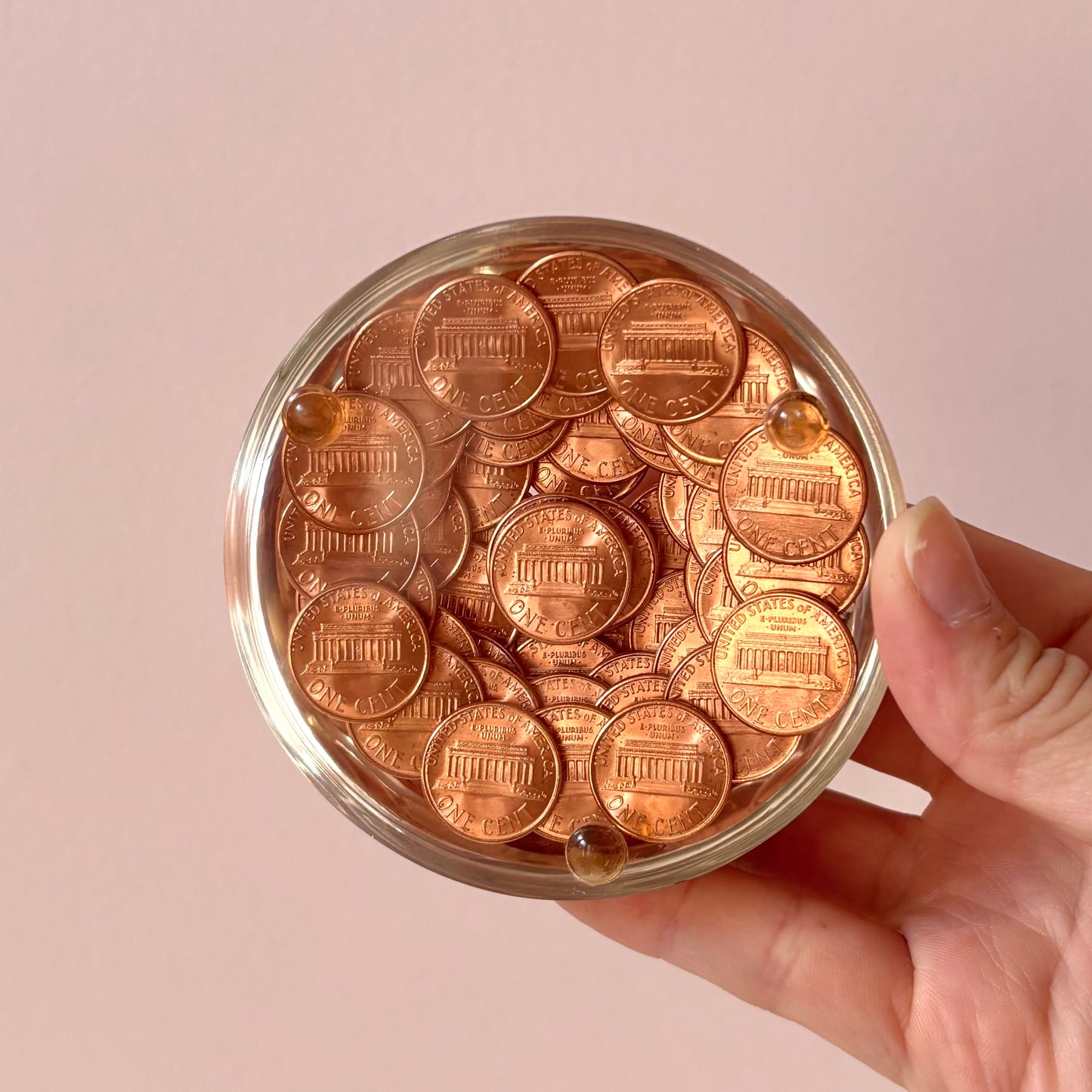 Vintage 1989 Penny Lucite Paperweight