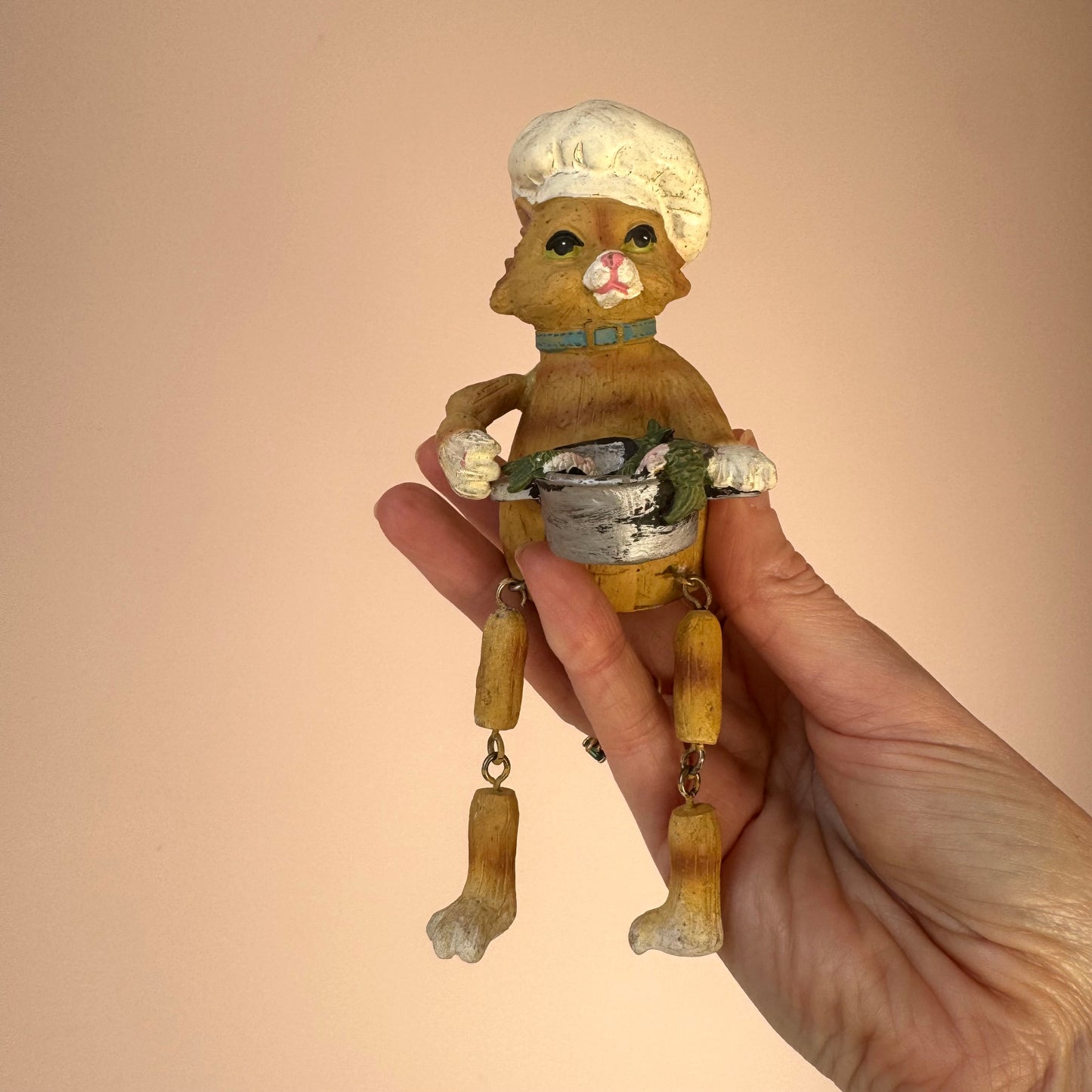 Vintage Set of 6 WMG Cooking Cat Shelf Sitters