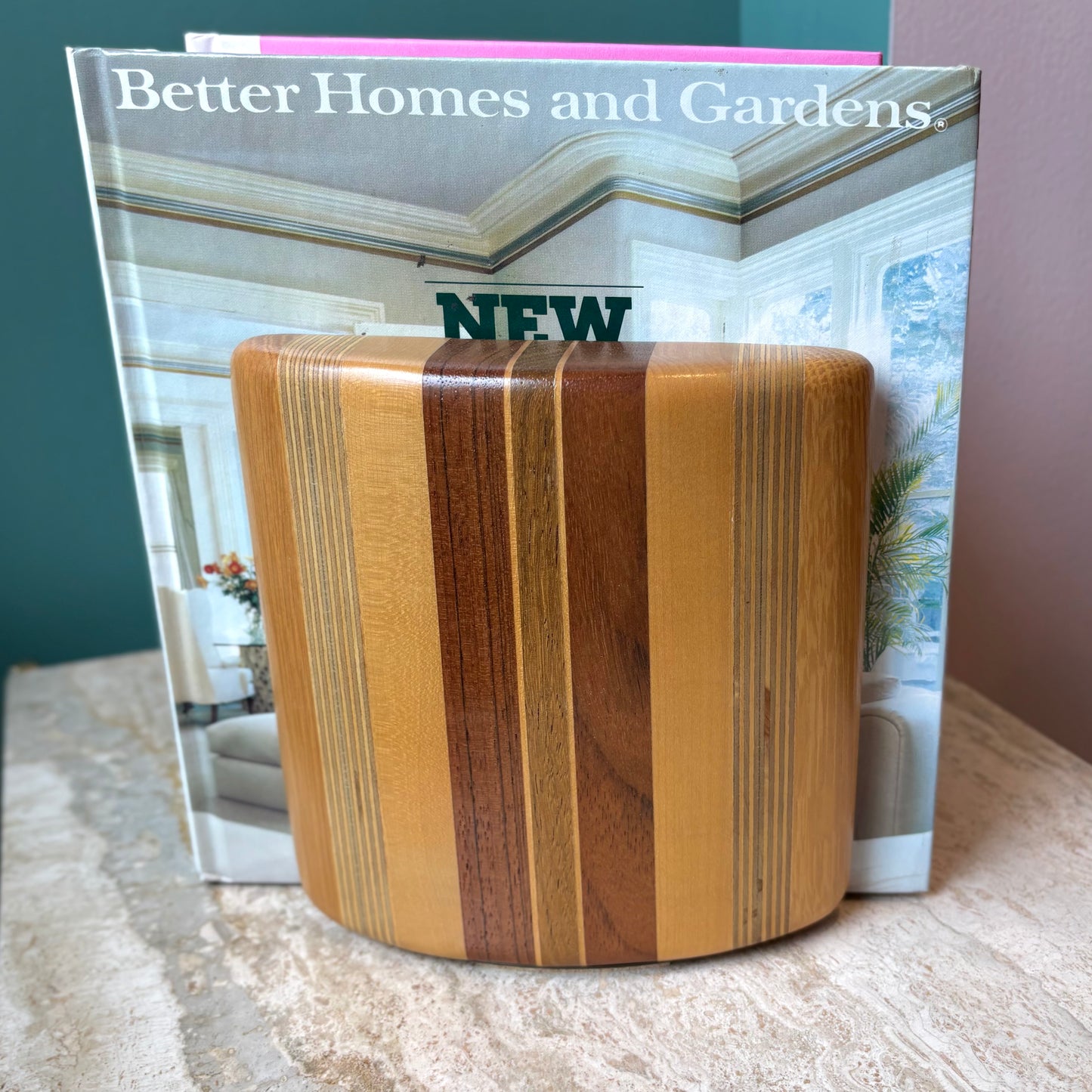 Mid Century Pair of Wood Block Bookends