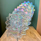 Set of 6 Iridescent Lotus Federal Glass Plates