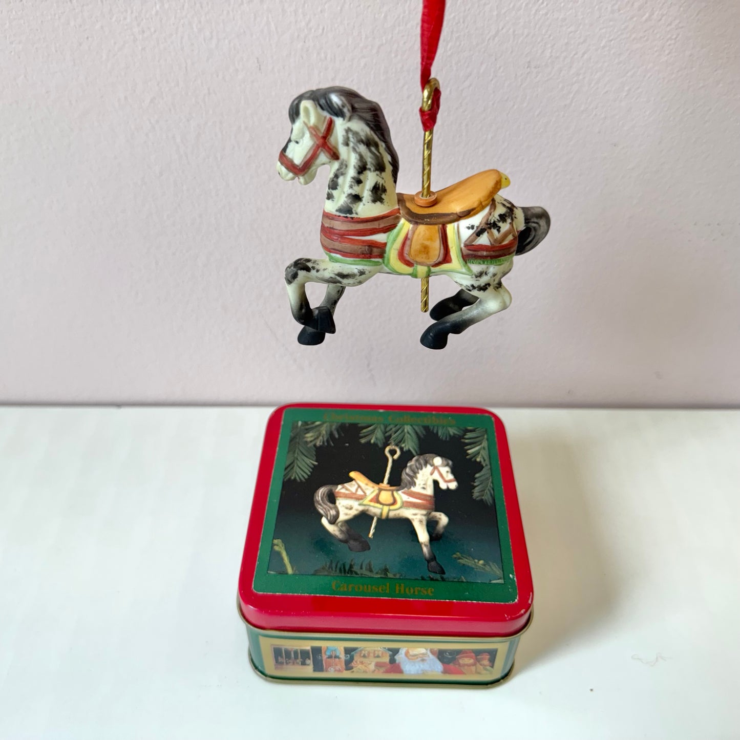 Vintage Carousel Horse Ornament in Box #9