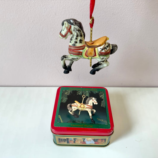 Vintage Carousel Horse Ornament in Box #9