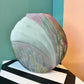 Vintage Hand Painted Art Deco Revival Frosted Glass Vase