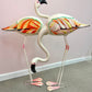 Pair of Extra Large Vintage Mexican Papier- Mache Flamingo Statues