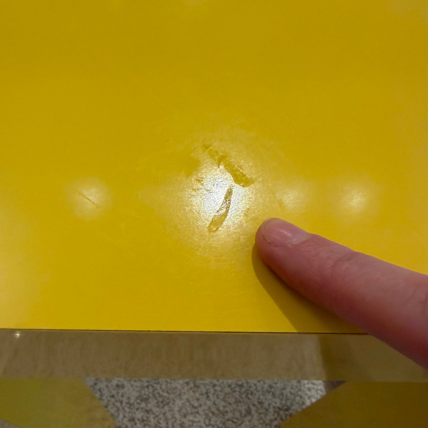 Vintage Yellow Laminate Console Table by Milo Baughman for Thayer Coggin