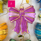 Sparkling Satin Bow Glass Ornament
