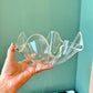 Vintage Clear Lucite Handkerchief Bowl