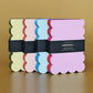 Scallop Edged Notepad | Aqua + Blue Edge