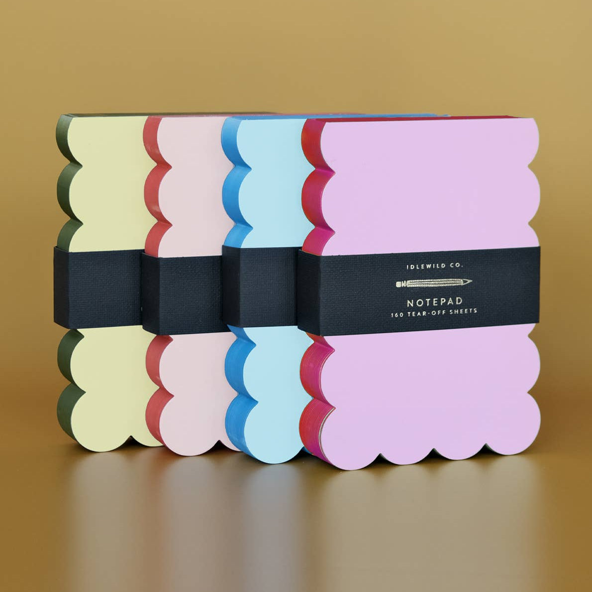 Scallop Edged Notepad | Peach + Persimmon Edge