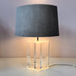 Vintage Lucite Diamond Block Lamp by Les Prismatiques/item