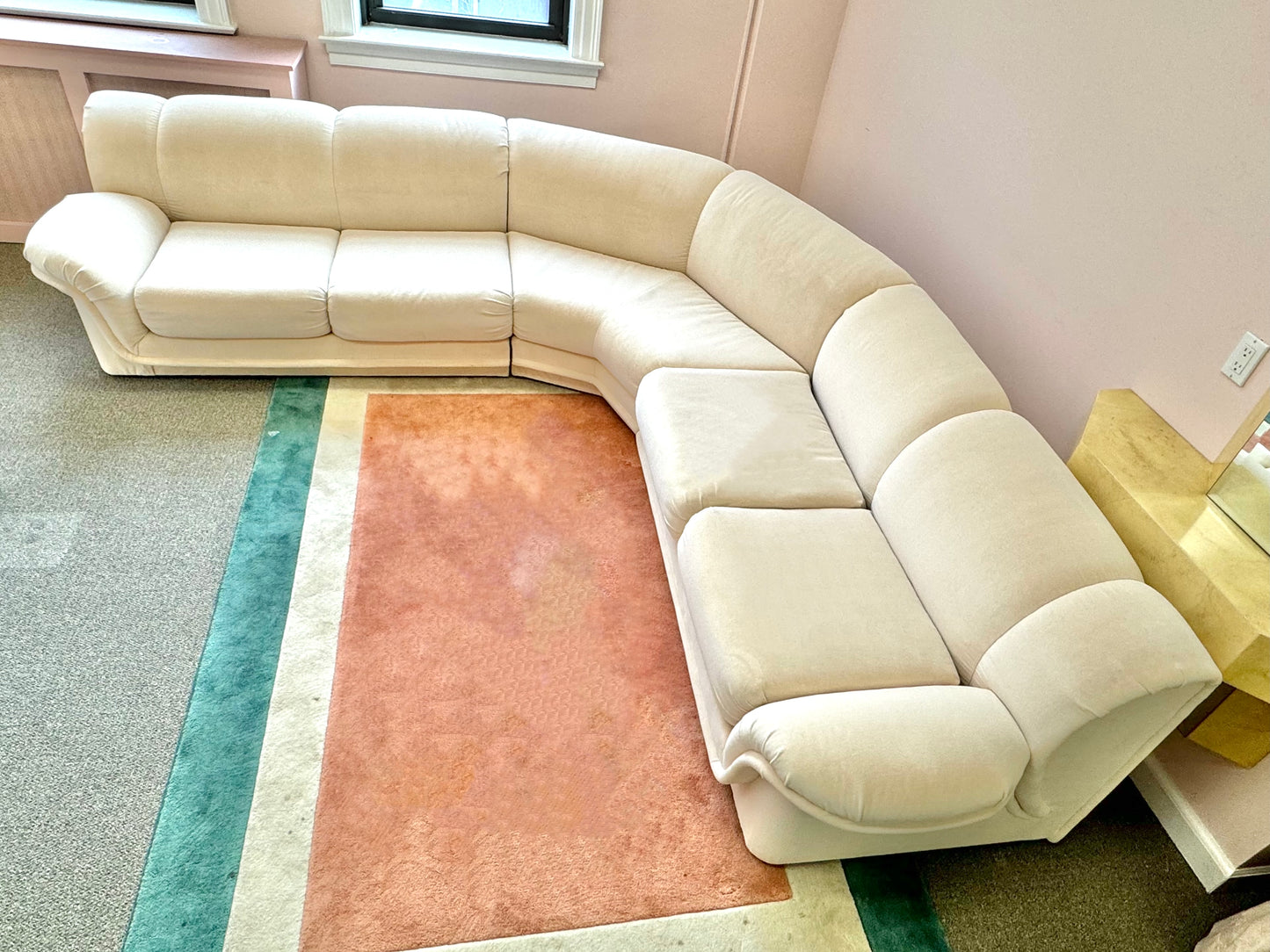 Vintage Three Piece Cream Sofa by Carson’s
