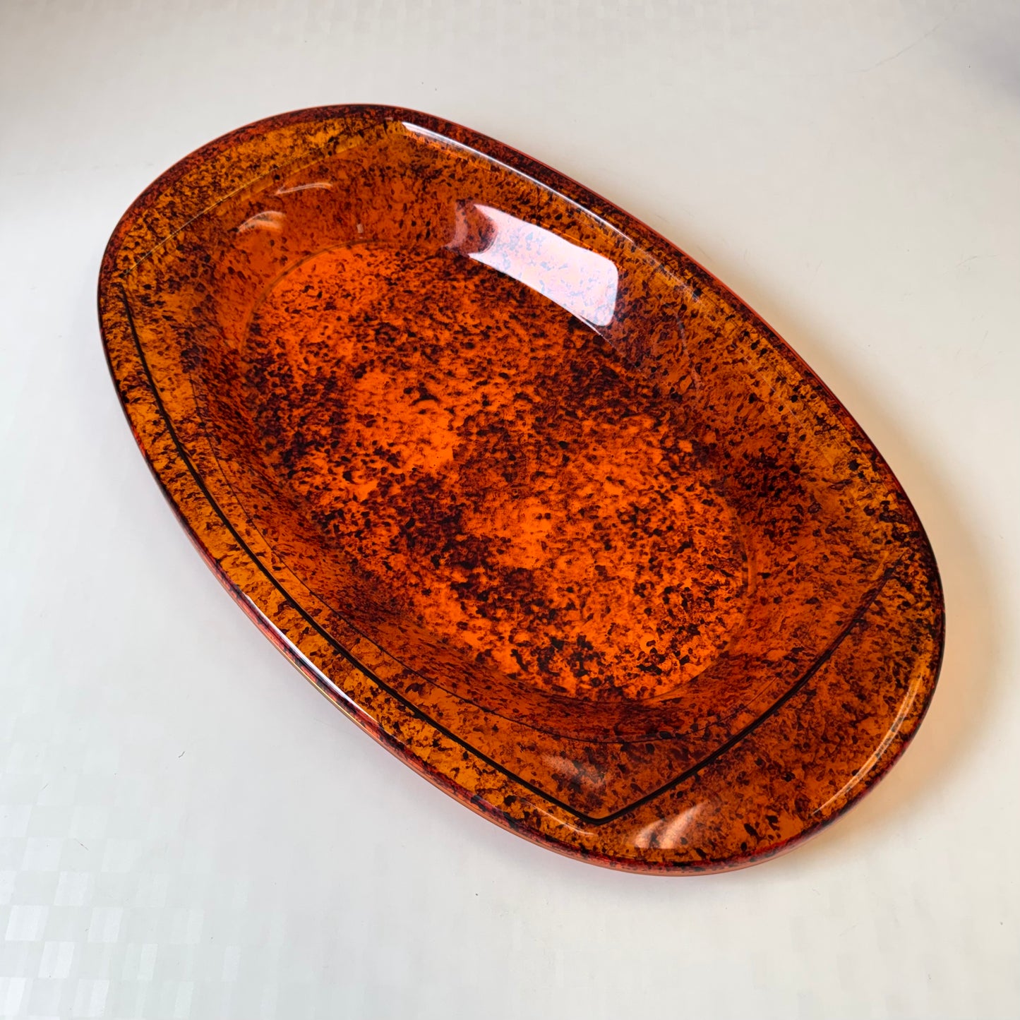 Large Vintage Acrylic "Tortoise Shell" Tray