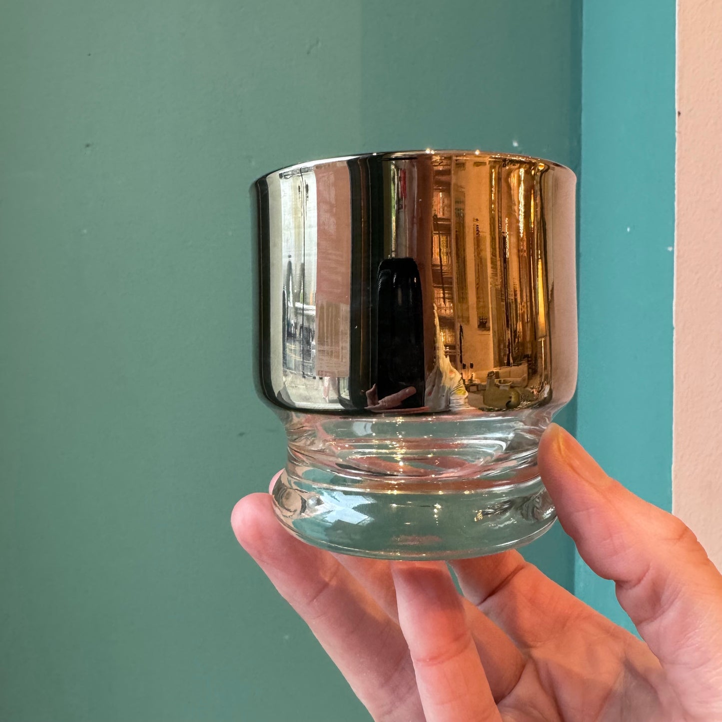 Vintage Set of 6 Dorothy Thorpe Style Silver Fade Cocktail Glasses