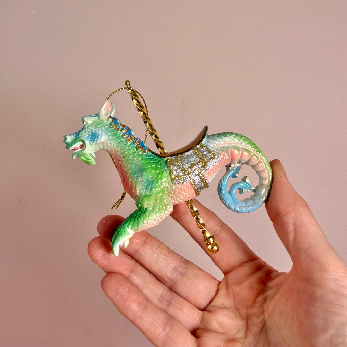 Resin Carousel Dragon Ornament