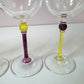 Vintage Set of 6 Hand Made Italian Wine Glasses by IVAT