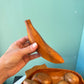Mid Century Carved Monkey Pod Wooden Fruit and Bowl