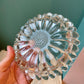 Pair of Vintage Glass Sunflower Nesting Ashtrays/Catchalls