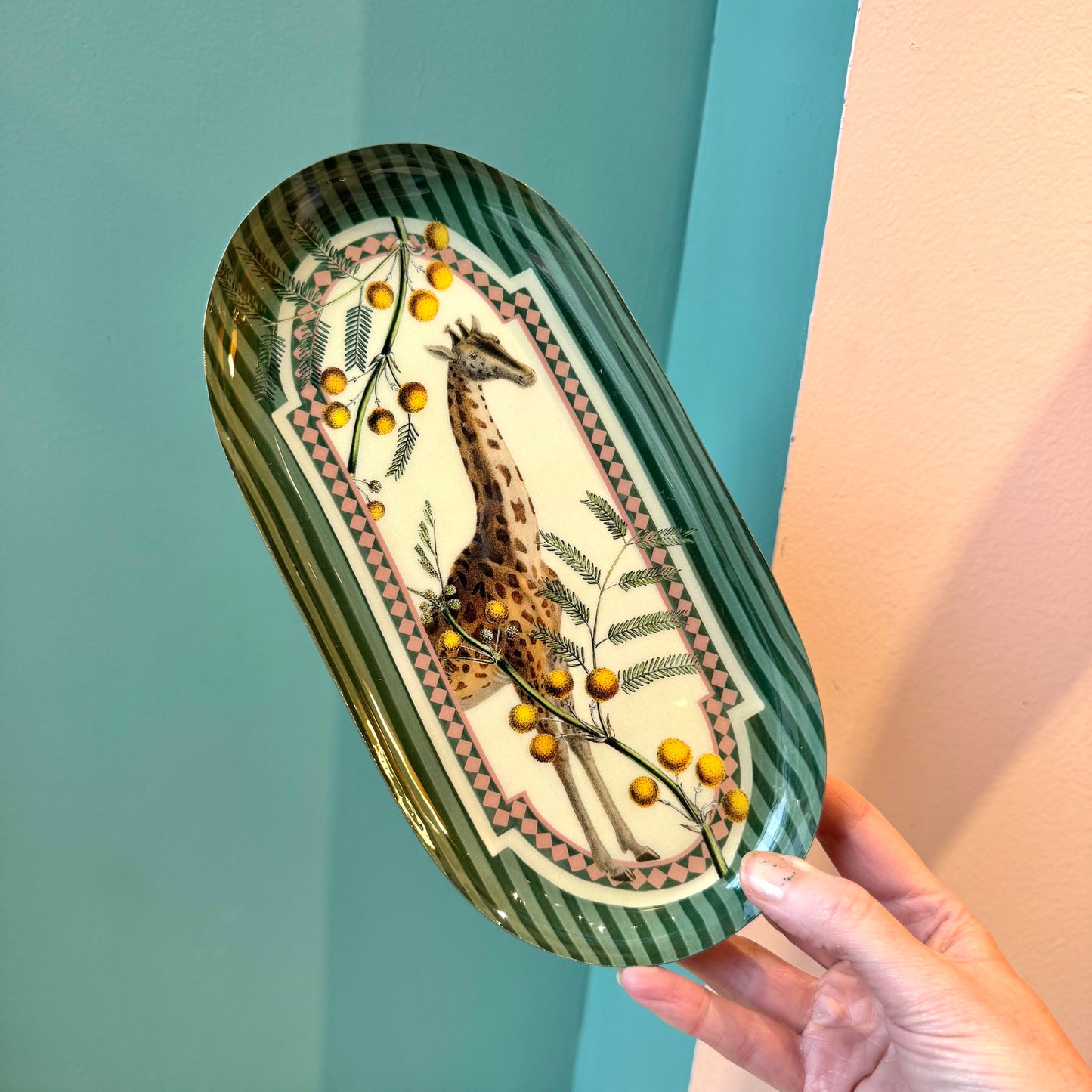 Giraffe Enamel Catchall Tray by Roomytown London