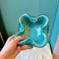 Vintage Teal Murano Glass Ashtray