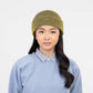 Rib Knit Beanie: Golden Olive Navy