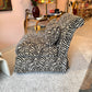 Vintage Velvet Tiger Slipper Chair