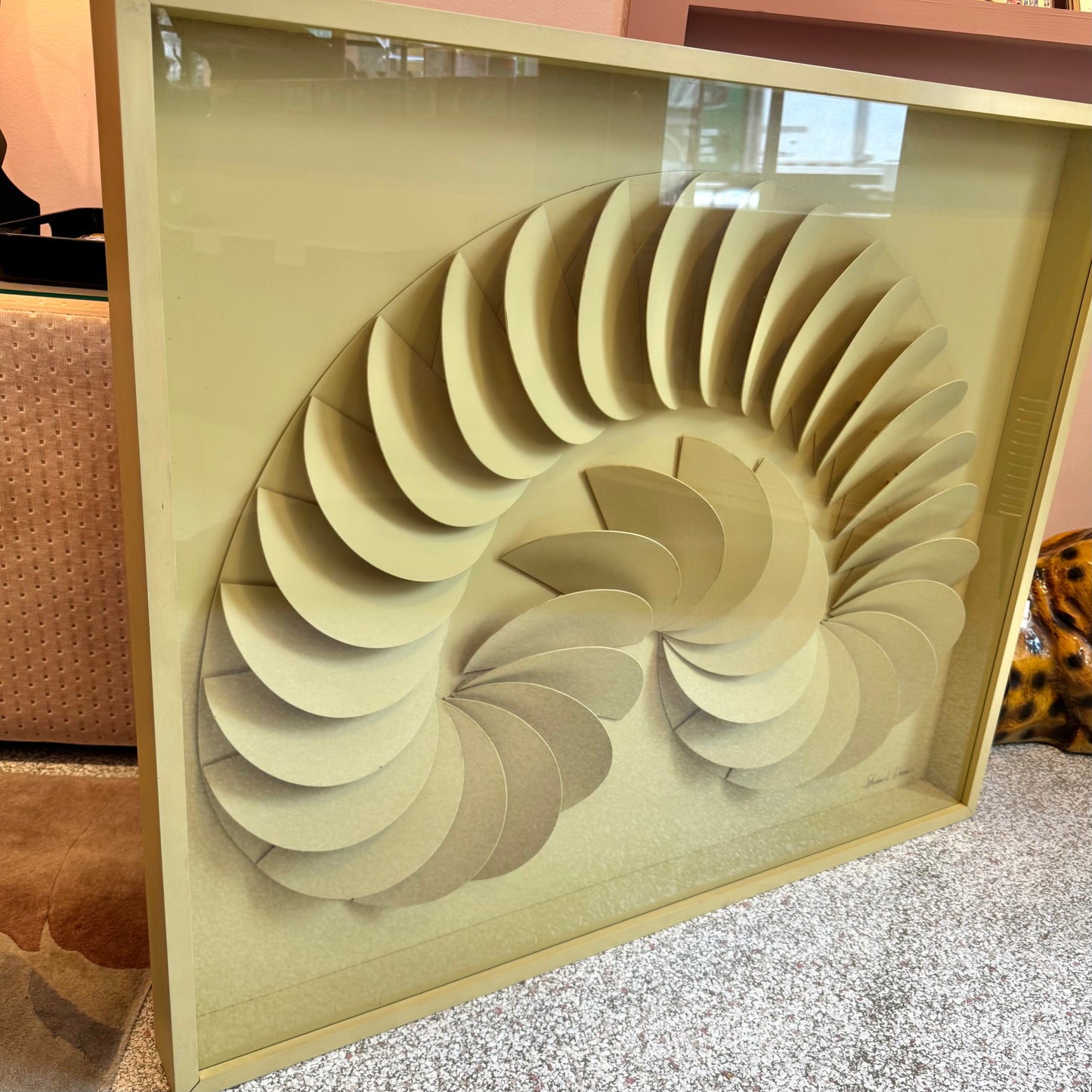 Vintage 1970's Framed 3D Artwork by Stephen L. Winer for Greg Copeland Inc.