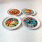 Vintage Set of 4 French Cheese Plates