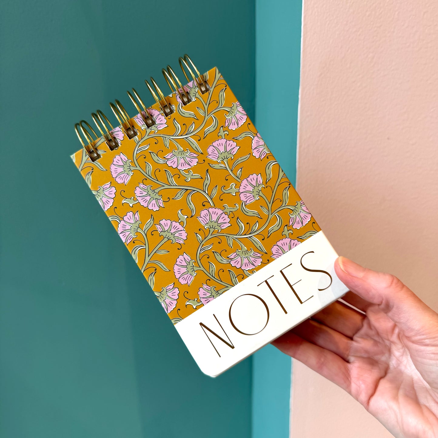 Notes Chunky Notepad - Gold Vintage Floral
