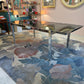 1980's Italian Extendable Chrome and Smoked Glass Dining Table