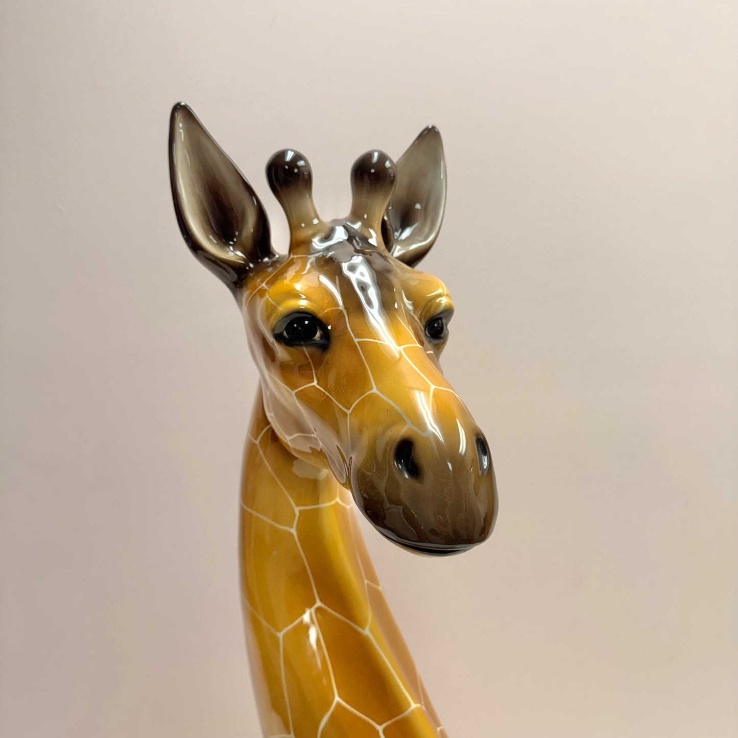 Vintage Large Italian Ceramic Giraffe Statue