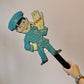 Vintage Folk Art “STOP” Sign Police Officer