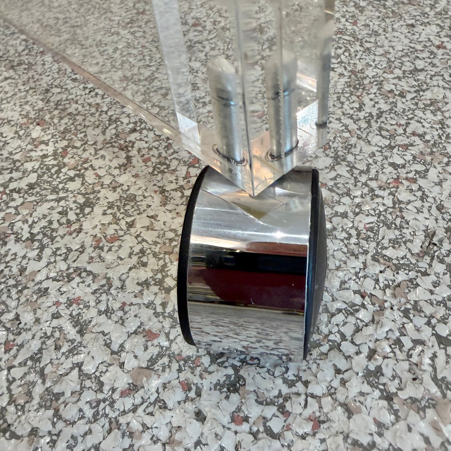 Vintage Lucite Waterfall Rolling Cart/Shelf