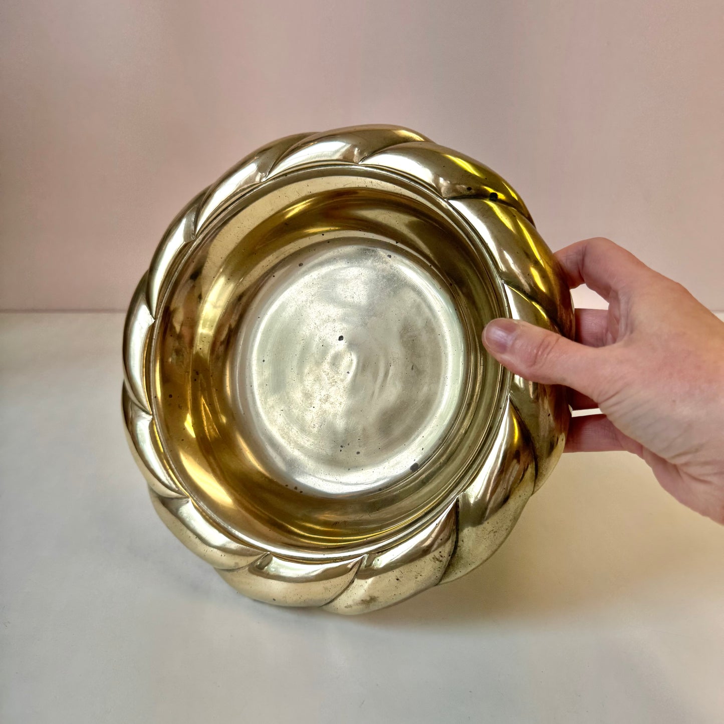 Vintage Solid Brass Catchall Dish