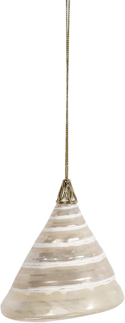 Large Authentic Trochus Shell Ornament