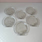 Vintage Set of 6 Glass Shell Side Plates (as is)